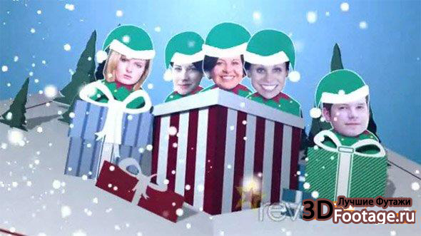 Revostock Christmas Card 3dfootage.ru