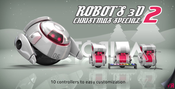 Robots cristmas 3dfootage.ru