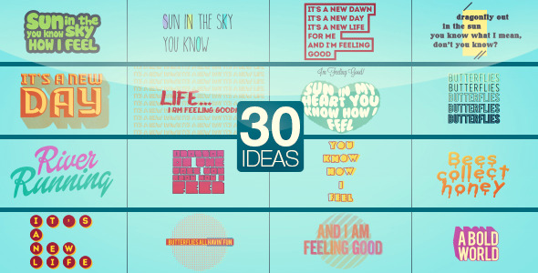 VideoHive - 30 Text Ideas