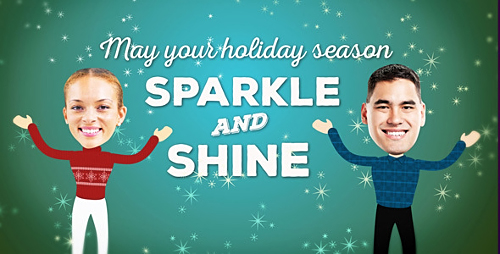 Christmas Faces Greeting Preview Image