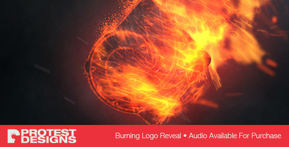Burning logo reveal preview image