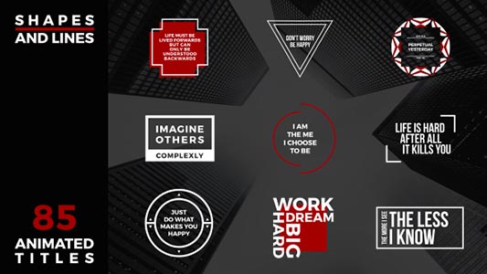 Shapes and Lines 85 Typography Elements