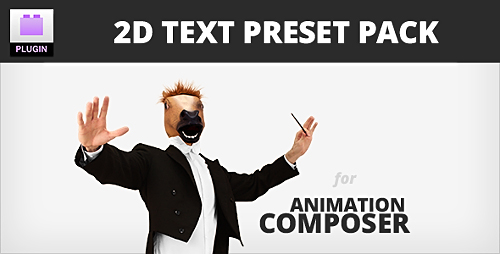 2D Text Preset Pack for Animation Composer Plug in Preview