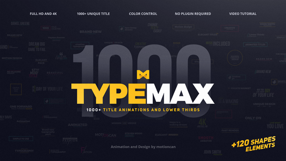 TypeMax 1000 Titles and Lower Thirds image