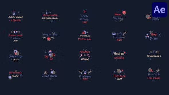 Christmas Design Titles for After Effects